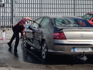 Car getting a hand wash at Car Valet Hero Tullamore, Tullamore Car Valeting