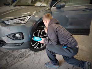 Tyre shine as part of valeting and detailing at Car Valet Hero Mullingar, Mullingar Valeting Centre