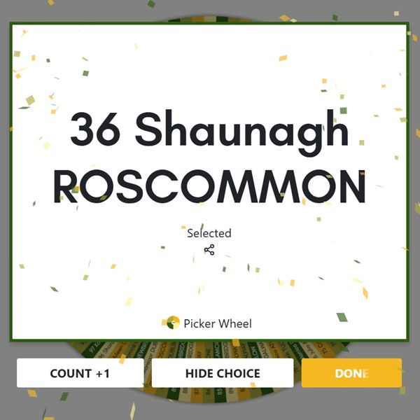 First Winner of Our €100 Gift Voucher Giveaway! Winner of draw 1 for €100 gift voucher - numbers 1 to 100