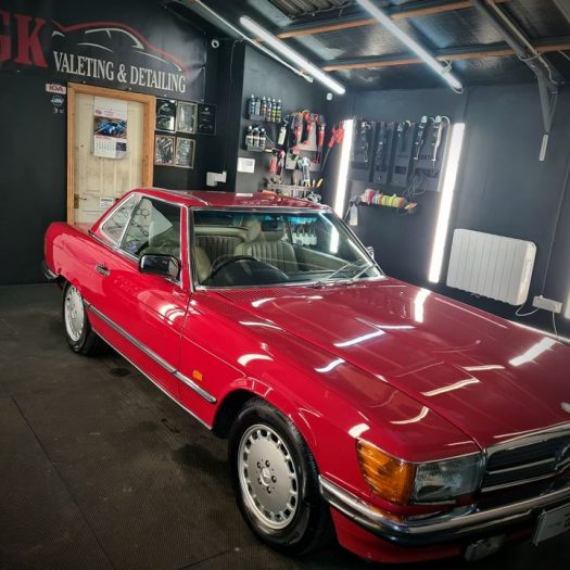 Red car getting paint gloss enhancement at Car Valet Hero Dunshaughlin, GK Valeting & Detailing, Growtown, Dunshaughlin, Co. Meath, near Dublin