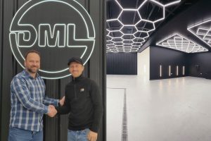 Davidas, a master detailer and head of DML Detailing Studio shakes hands with Vladislav Gerginov, Business dev manager at Car Valet Hero, to seal promising team work.