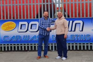 William Breen, head of Dolphin Car Wash & Valeting, Roscommon and Vladislav Gerginov from Car Valet Hero shake hands to seal an agreement for a promising collaboration.
