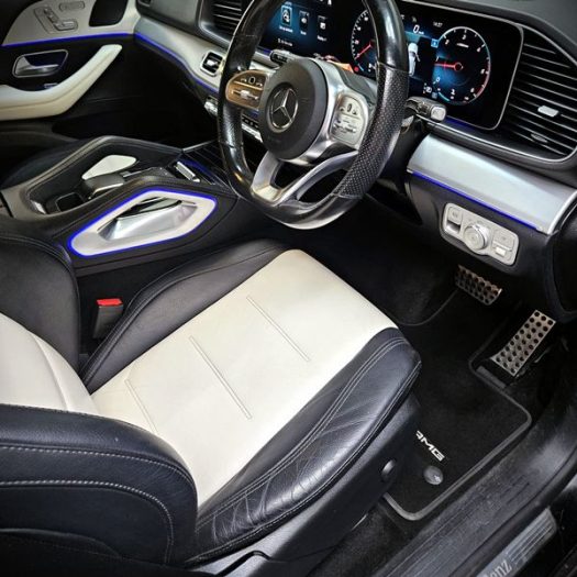A perfectly clean, matte-finish leather driver's seat showing restored texture and zero grease shine following a professional detailing treatment as part of Full car valet at Car Valet Hero Athlone, Quality Car Wash & Valet.