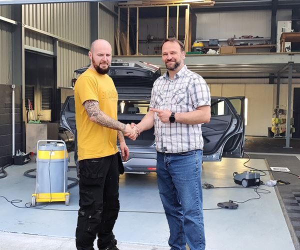 Vlad from Car Valet Hero seals the deal with Gary - head of GK Valeting & Detailing.