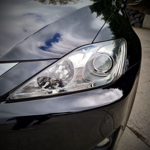 Headlight restoration performed on a black car at Car Valet Hero Dunshaughlin, GK Valeting & Detailing, Growtown, Dunshaughlin, Co. Meath, near Dublin